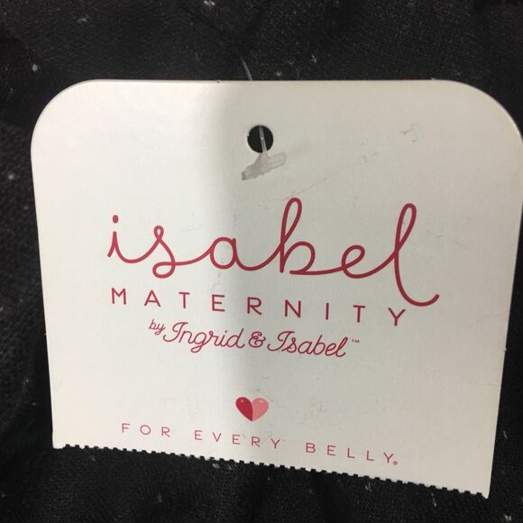 Isabel Maternity Cold Shoulder Ruffle Sweatshirt Black and White Size Large - Picture 6 of 7